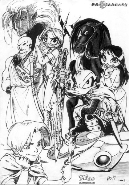 Il primo studio di gruppo con tutti i personaggi principali di PK Fantasy!