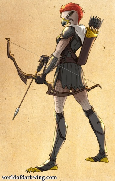 Un falco lanario arciere